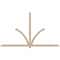 Ekena Millwork Redmond Smooth Timber Gable Bracket, Douglas Fir, 108"W x 63"H x 3 1/2"D x 3 1/2"F, 14/12 Pitch GBW108X63X0404RED00SDF - alternate 1